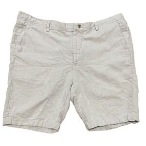 Baird McNutt Murano Shorts Mens 38 Gray Linen Cotton Blend Flat Front Casual
